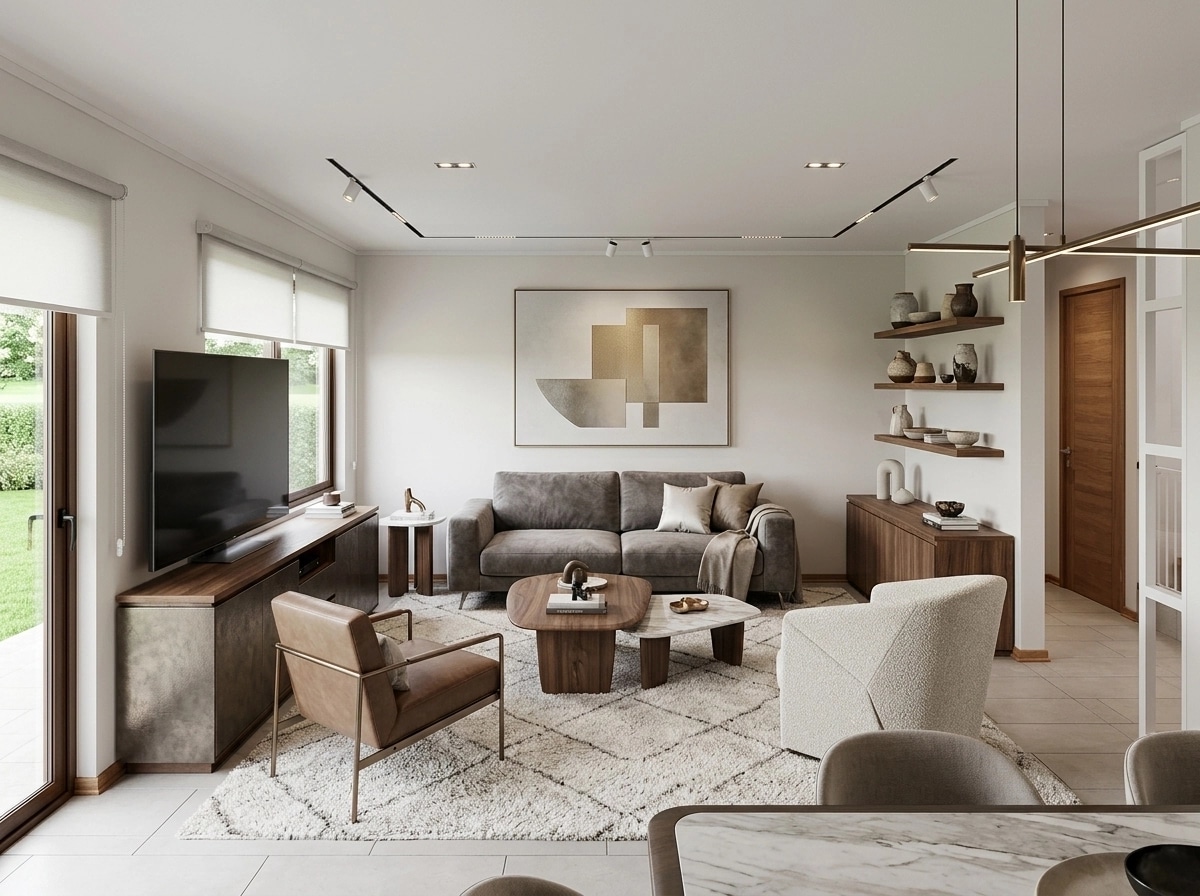Interior design in Contemporary style — Living Room by GenRoom AI