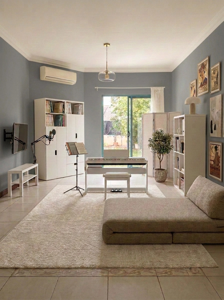 Interior design in Bauhaus style — studio by GenRoom AI