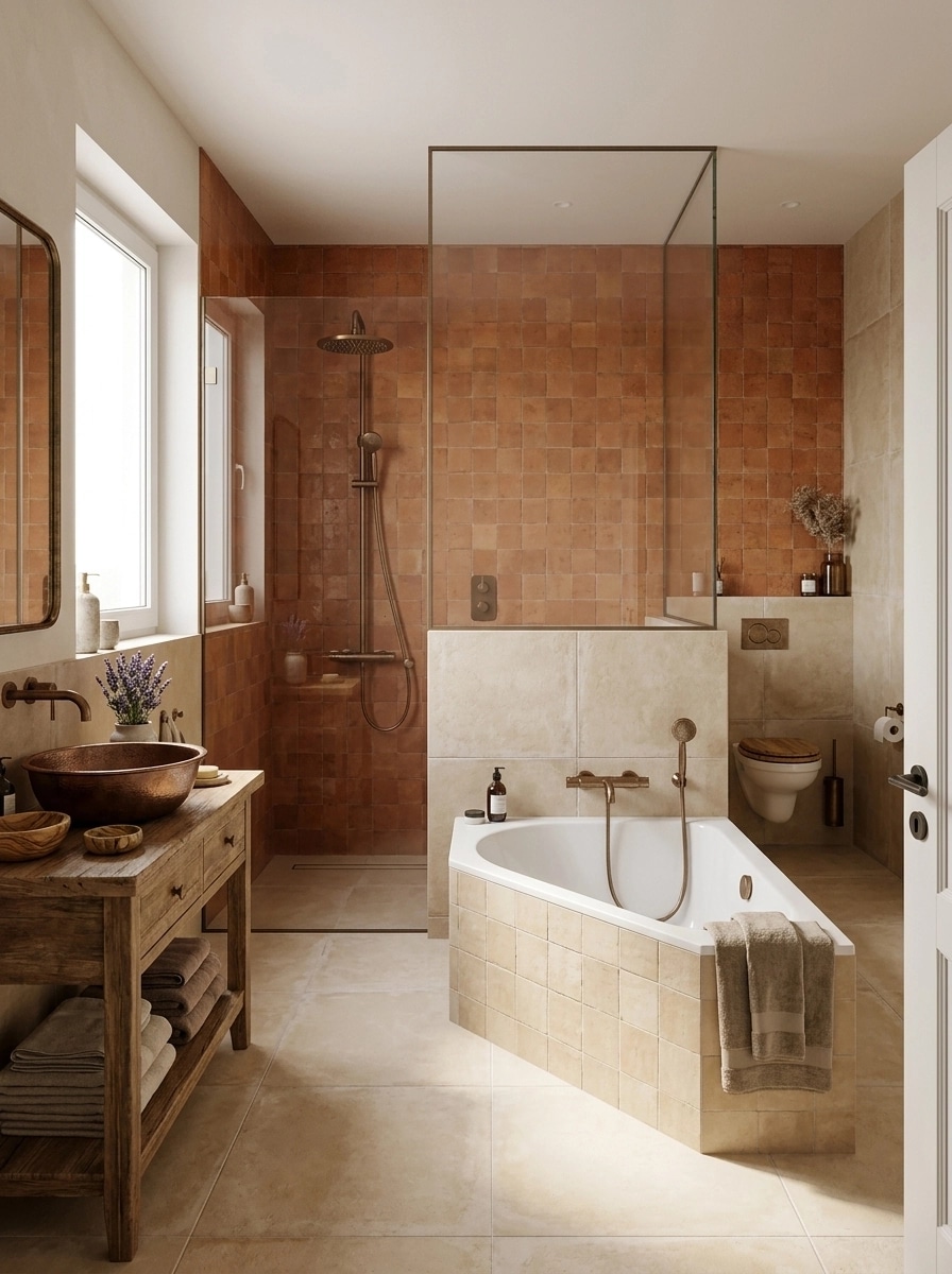 Interior design in Mediterranean style — Bathroom by GenRoom AI
