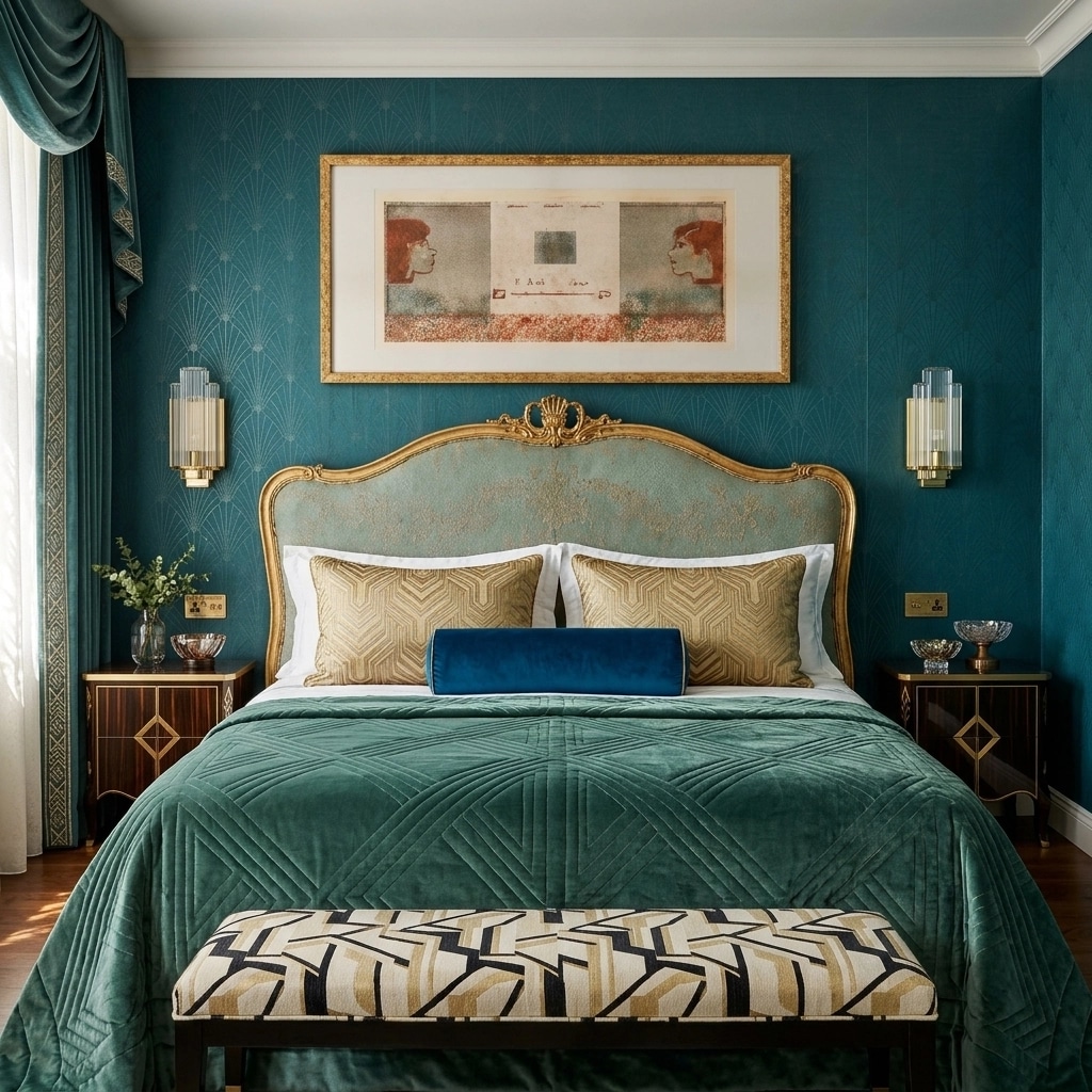 Interior design in Art Deco style — Living Room by GenRoom AI