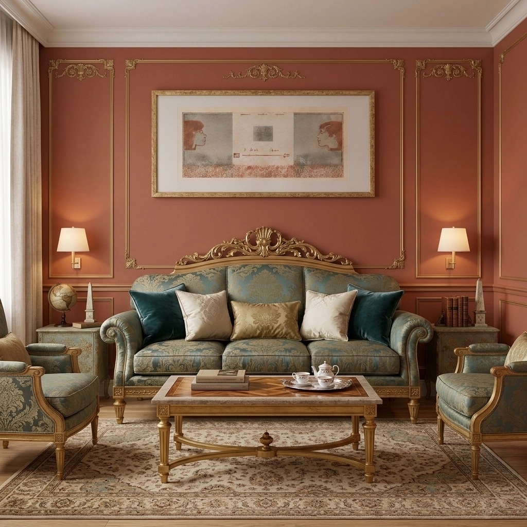 Interior design in Neoclassic style — Living Room by GenRoom AI