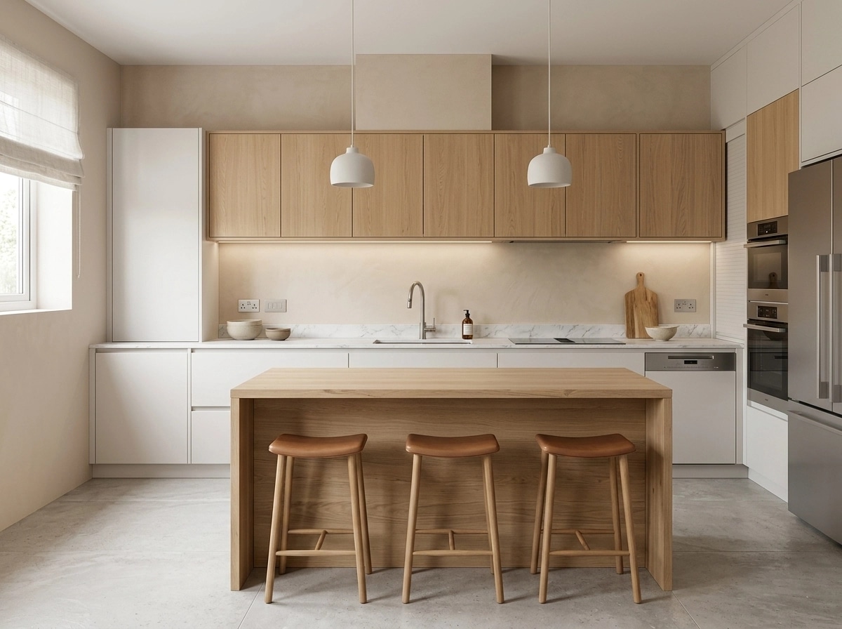 Kitchen interior in Scandinavian style — photo by GenRoom AI