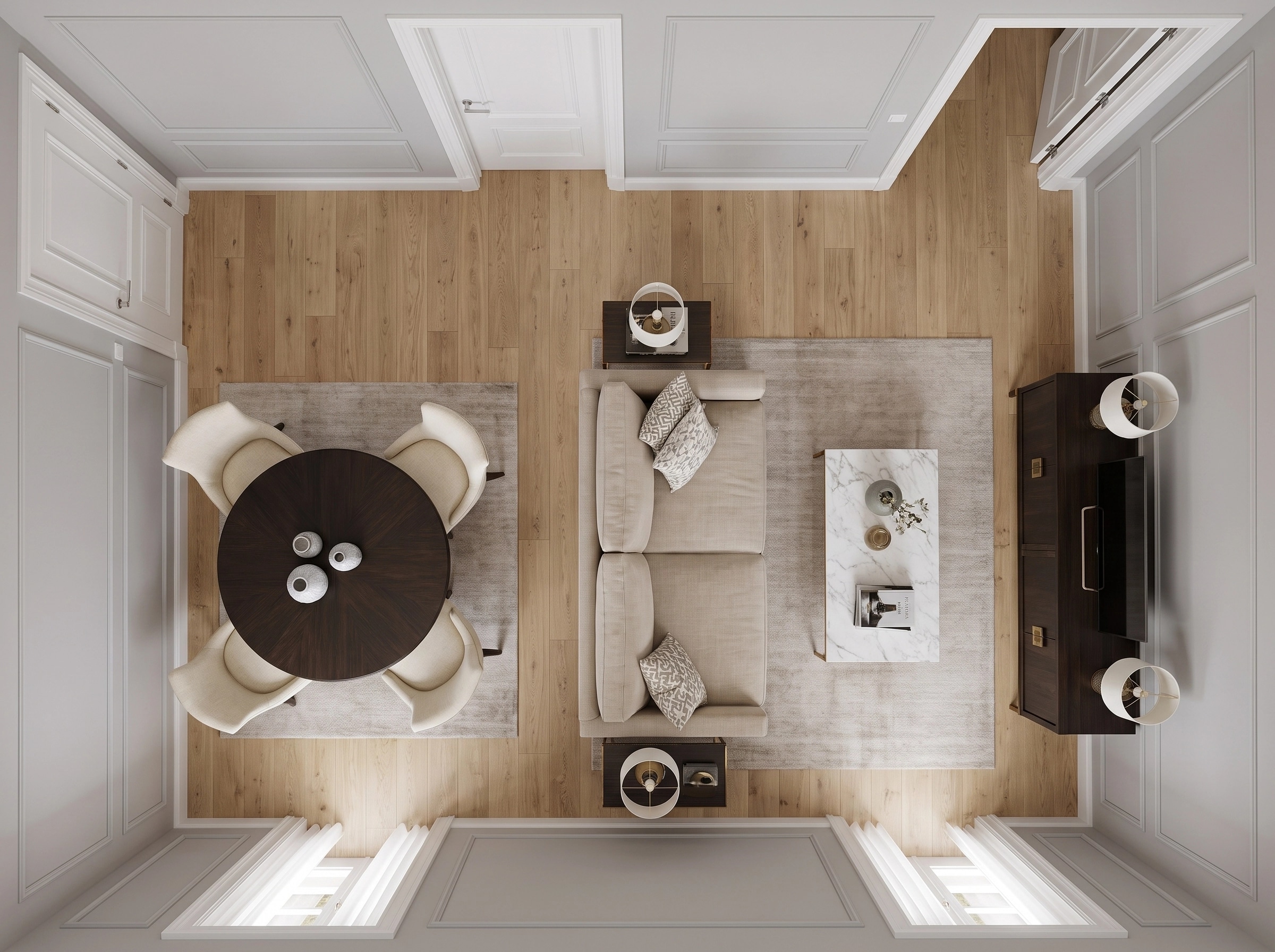 Interior design in Transitional style — Living Room by GenRoom AI