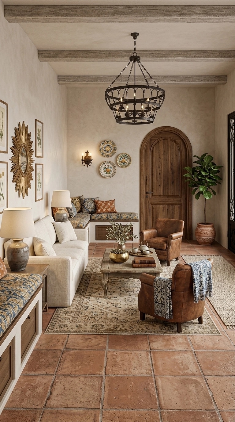 Diseño de interiores en estilo Mediterranean — Salón por GenRoom AI