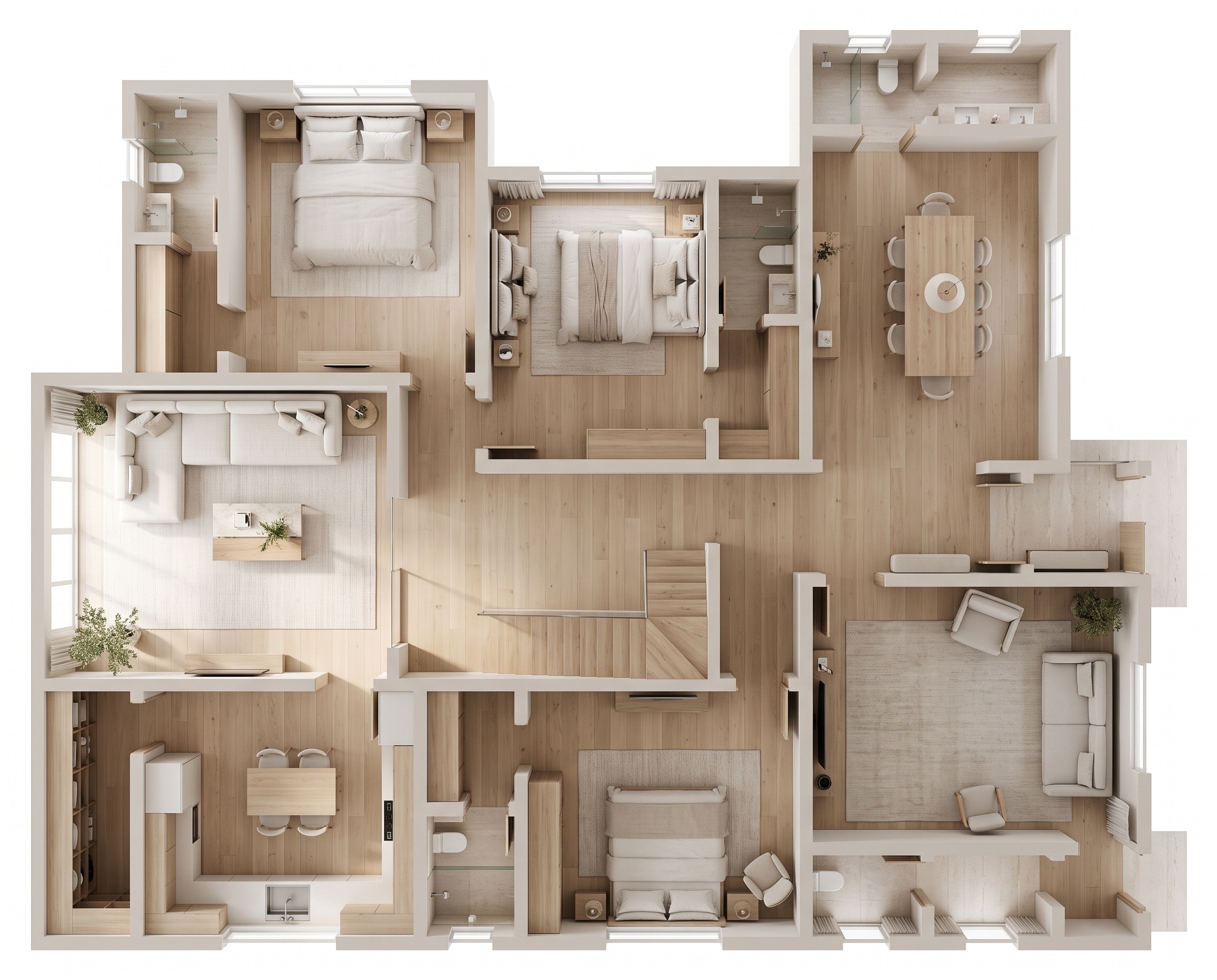 Interior design in Minimalism style — Living Room by GenRoom AI