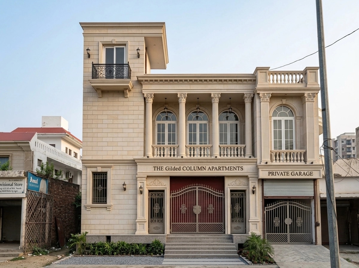 Neoclassic Facade Facade design — facade photo by GenRoom AI