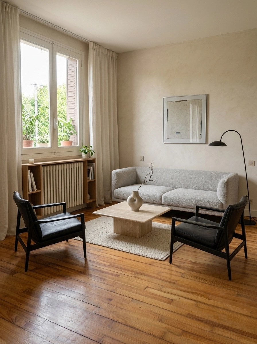 Interior design in Minimalism style — Living Room by GenRoom AI