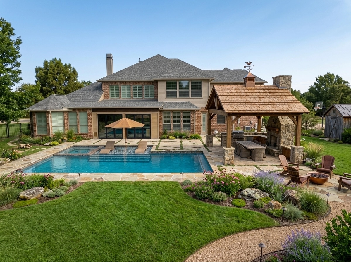 Country Rustic Garden Yard design — yard photo by GenRoom AI