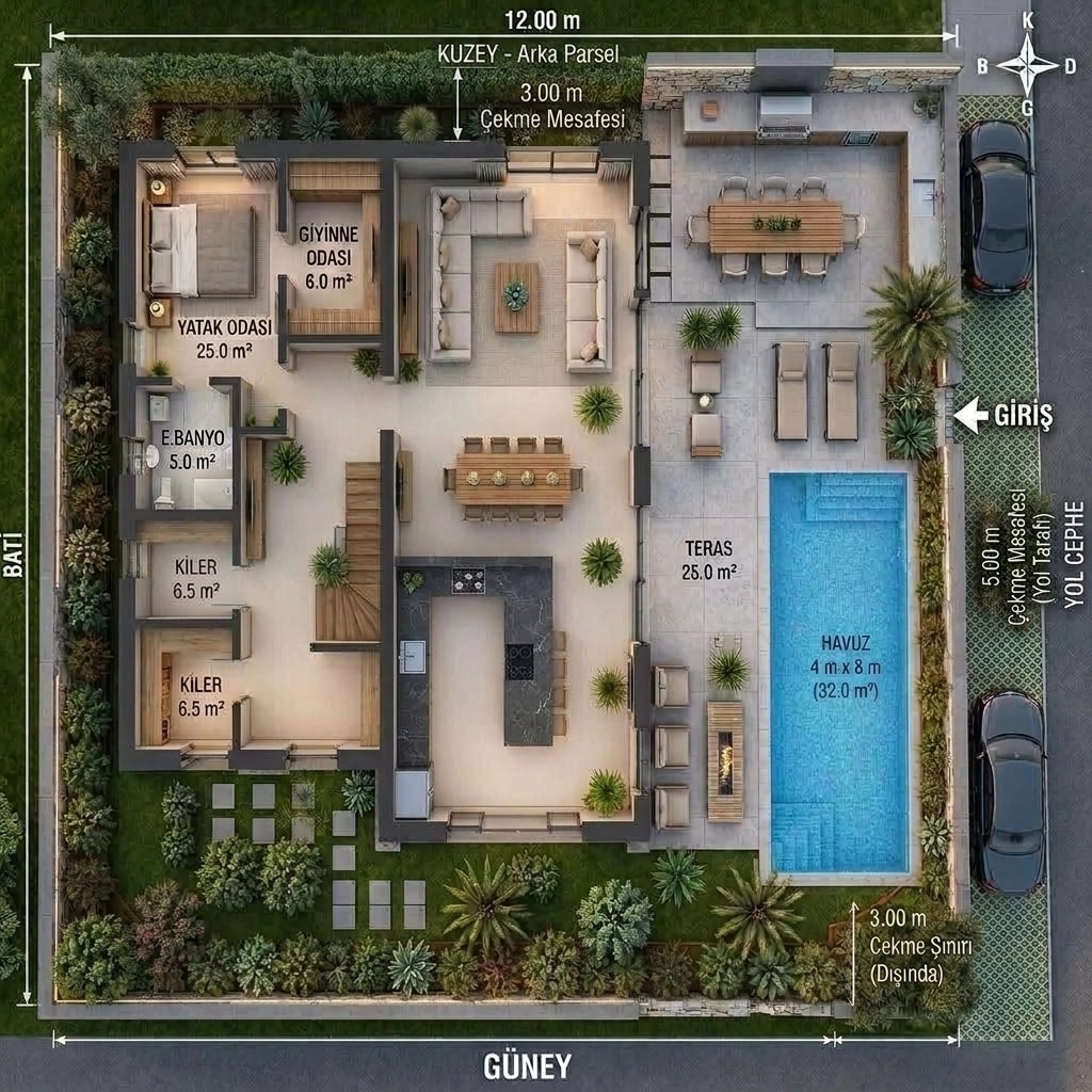 Landscape design in Contemporary Yard style — Yard by GenRoom AI