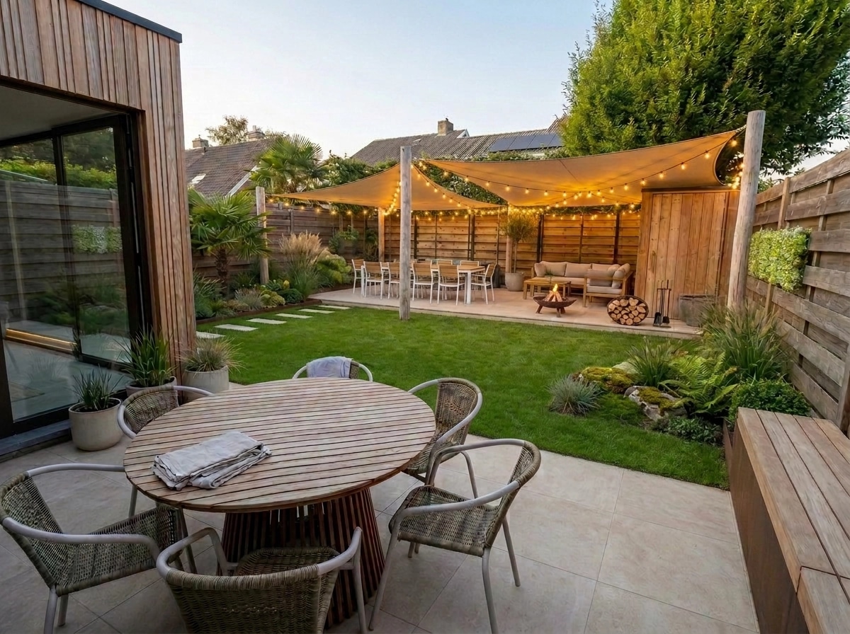 Landscape design in Scandinavian Garden style — Yard by GenRoom AI