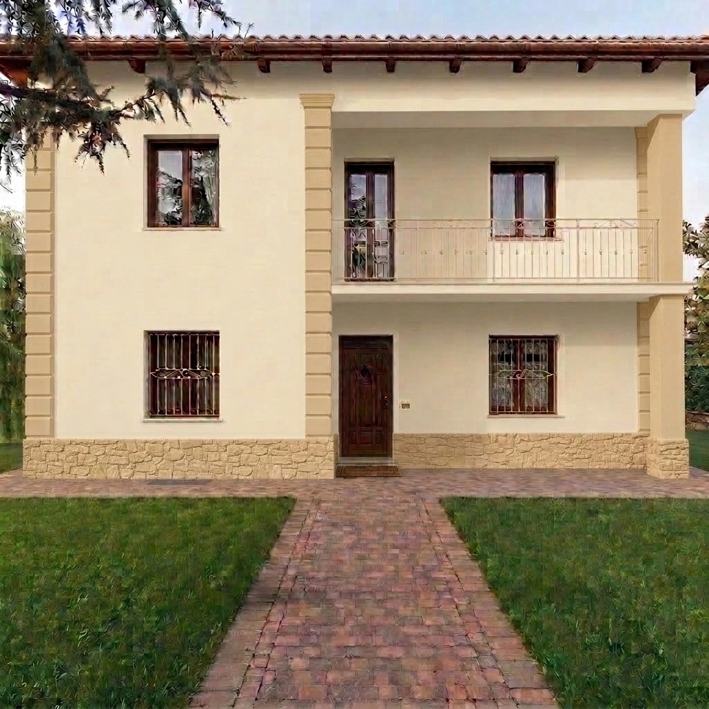 Facade design in Italian Villa Facade style — Facade by GenRoom AI