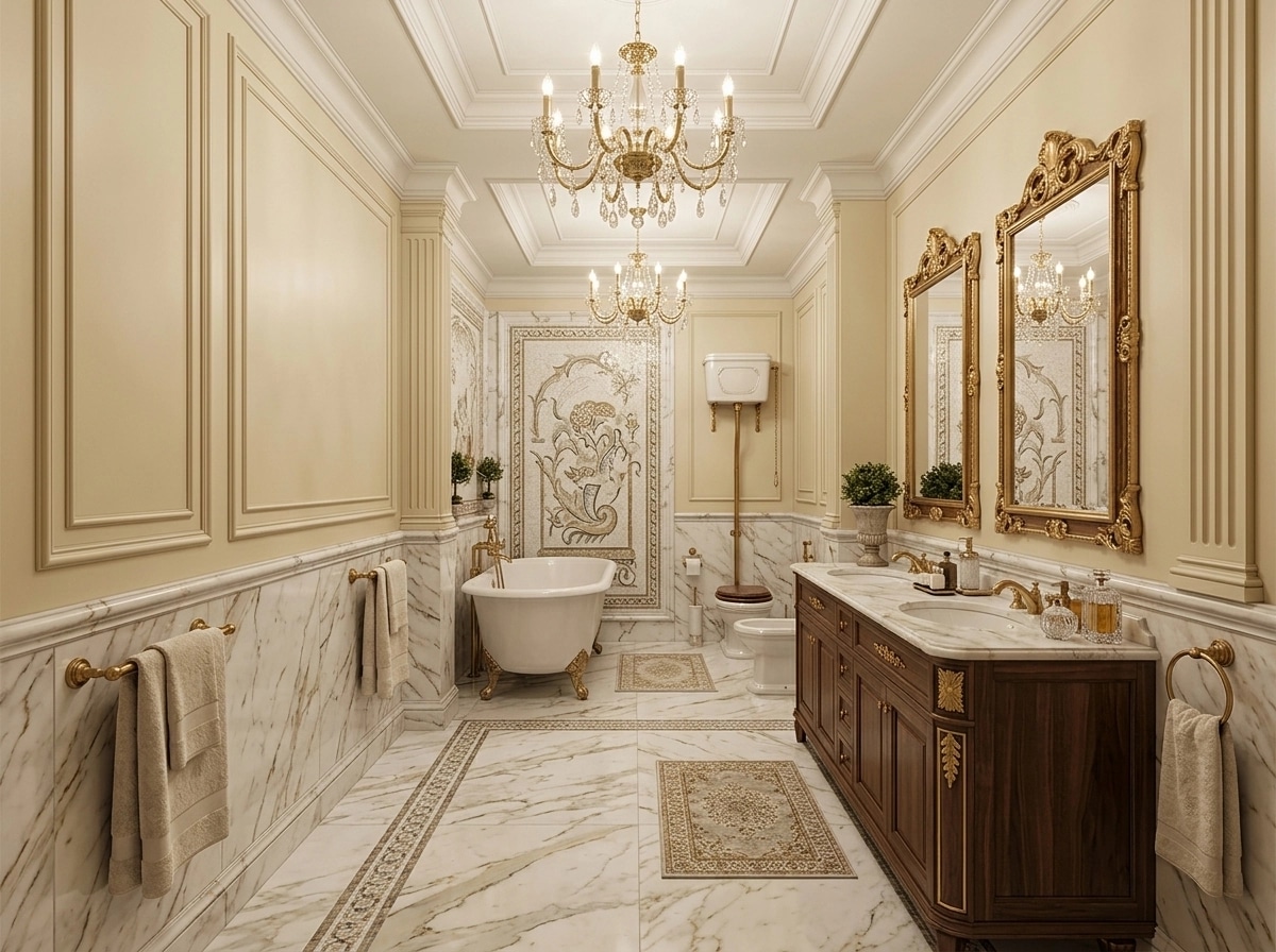 Bathroom interior in Classic style — photo by GenRoom AI