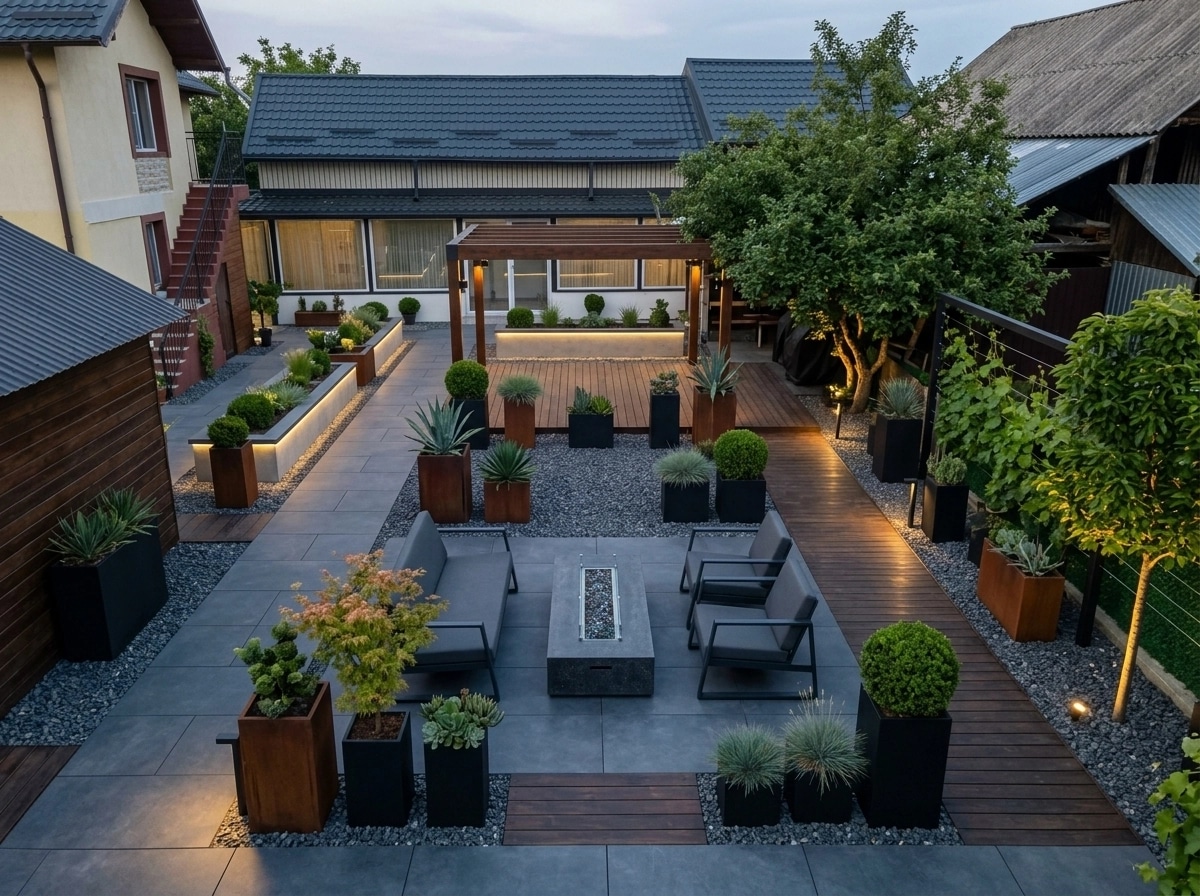 Landscape design in Contemporary Yard style — Yard by GenRoom AI