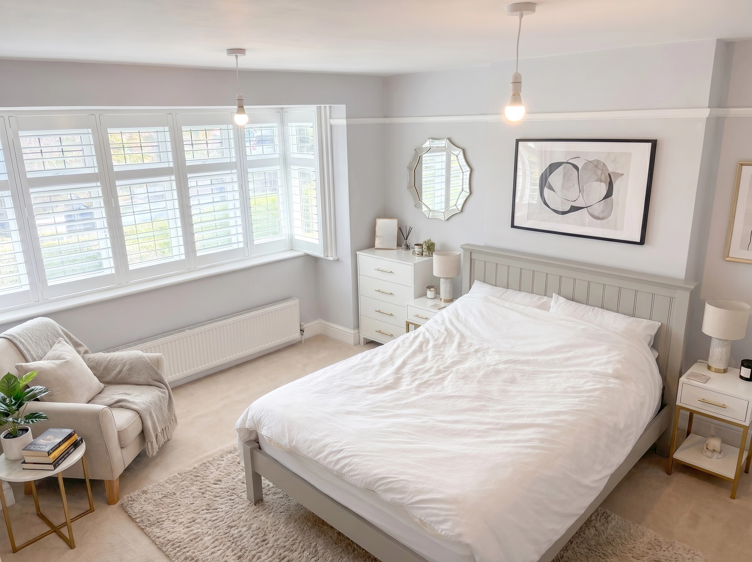 Transitional Bedroom design — interior photo by GenRoom AI