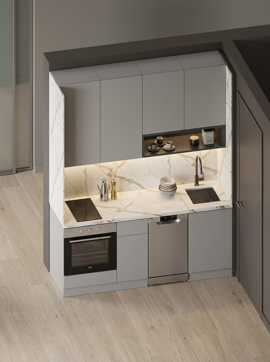 Interior design in Contemporary style — Kitchen by GenRoom AI
