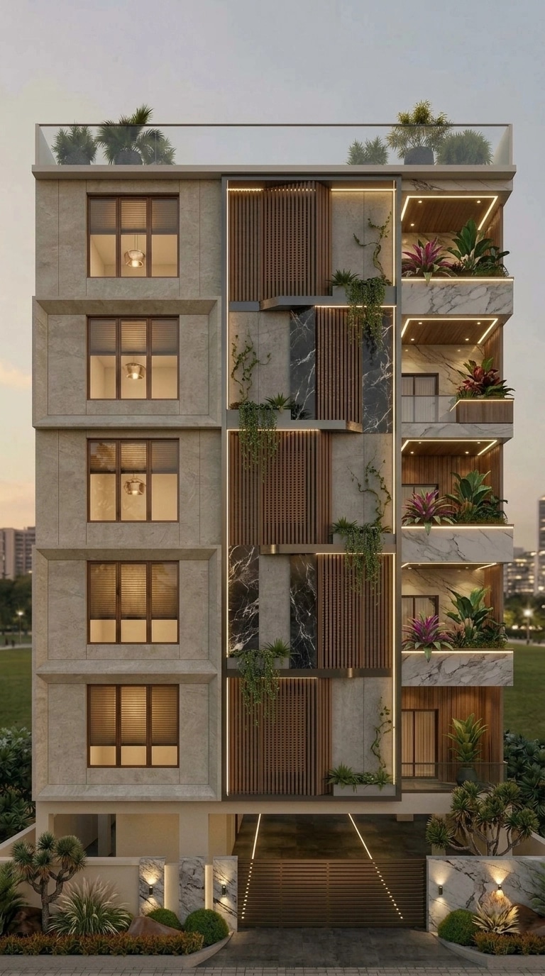 Contemporary Facade Facade design — facade photo by GenRoom AI