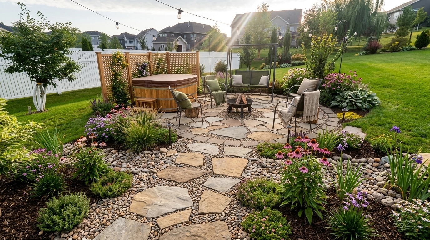 Landscape design in Eco Natural Garden style — Yard by GenRoom AI