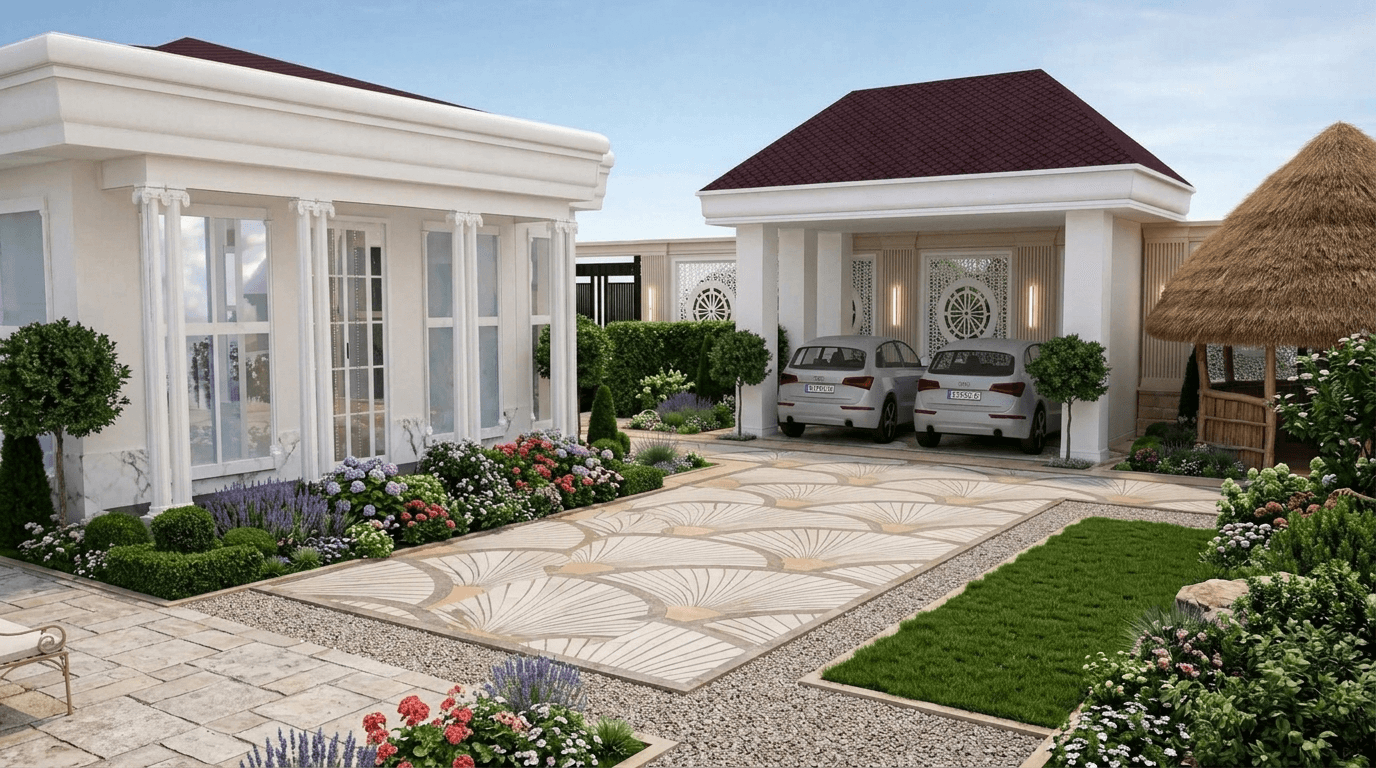 Yard design in no_style style — photo by GenRoom AI