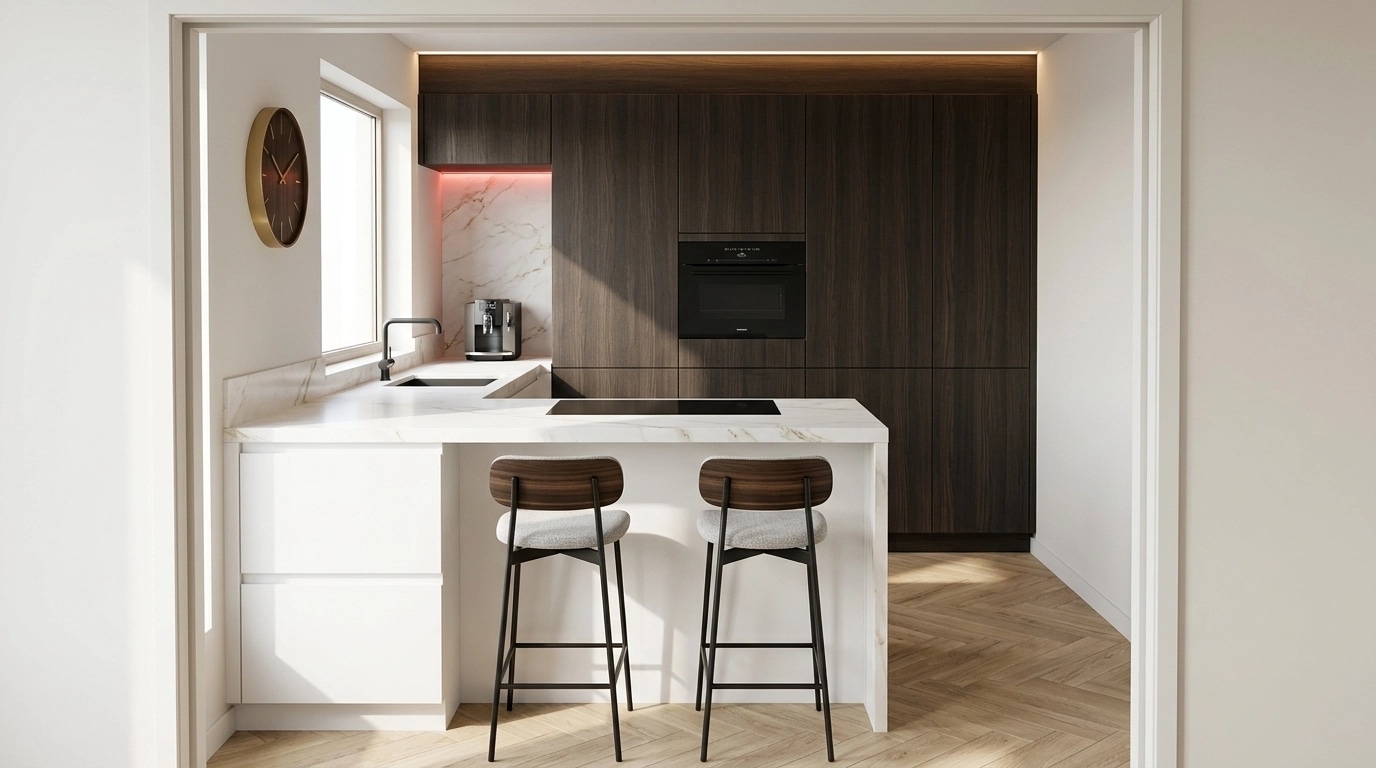 Minimalism Kitchen design — interior photo by GenRoom AI