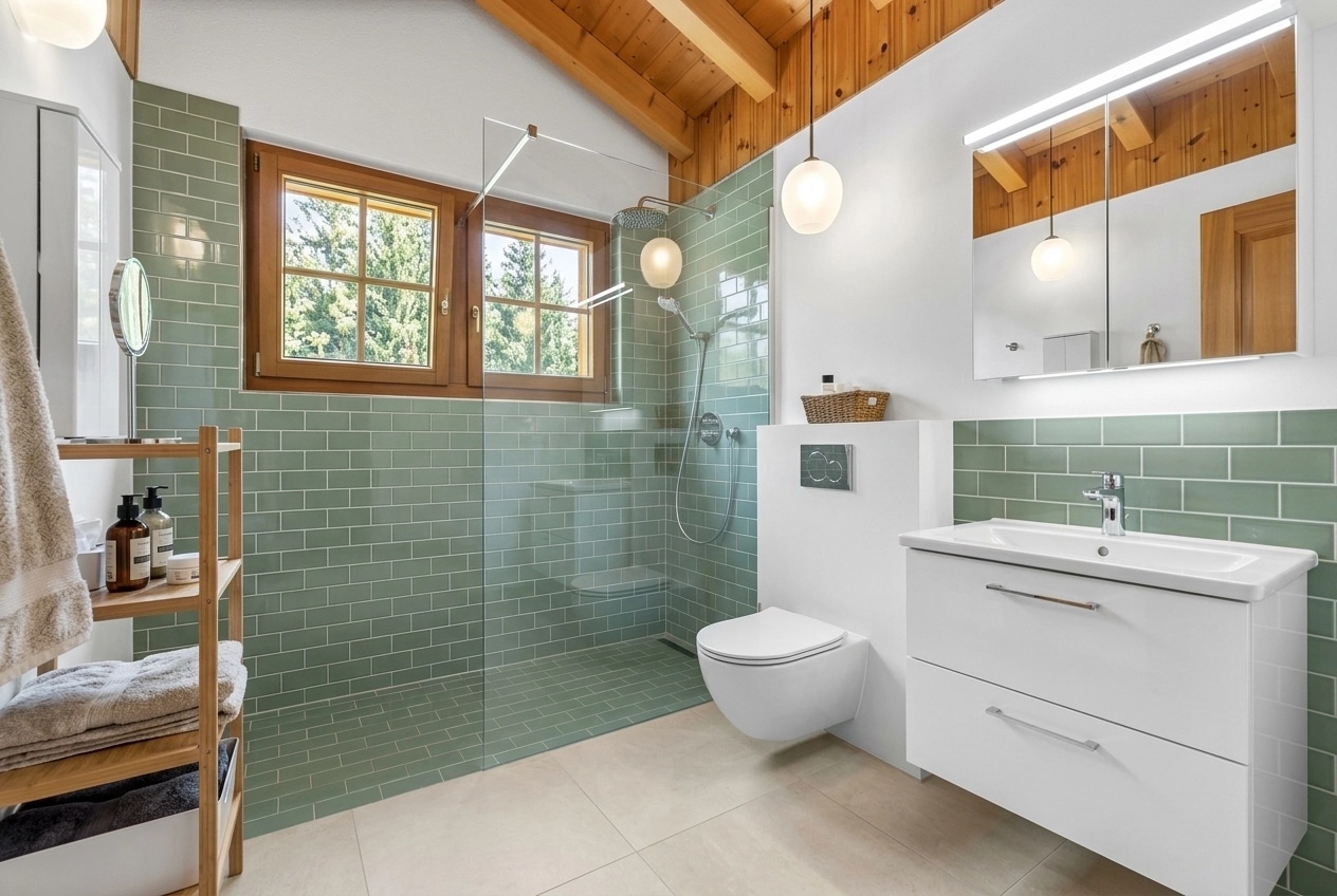 Scandinavian Bathroom design — interior photo by GenRoom AI