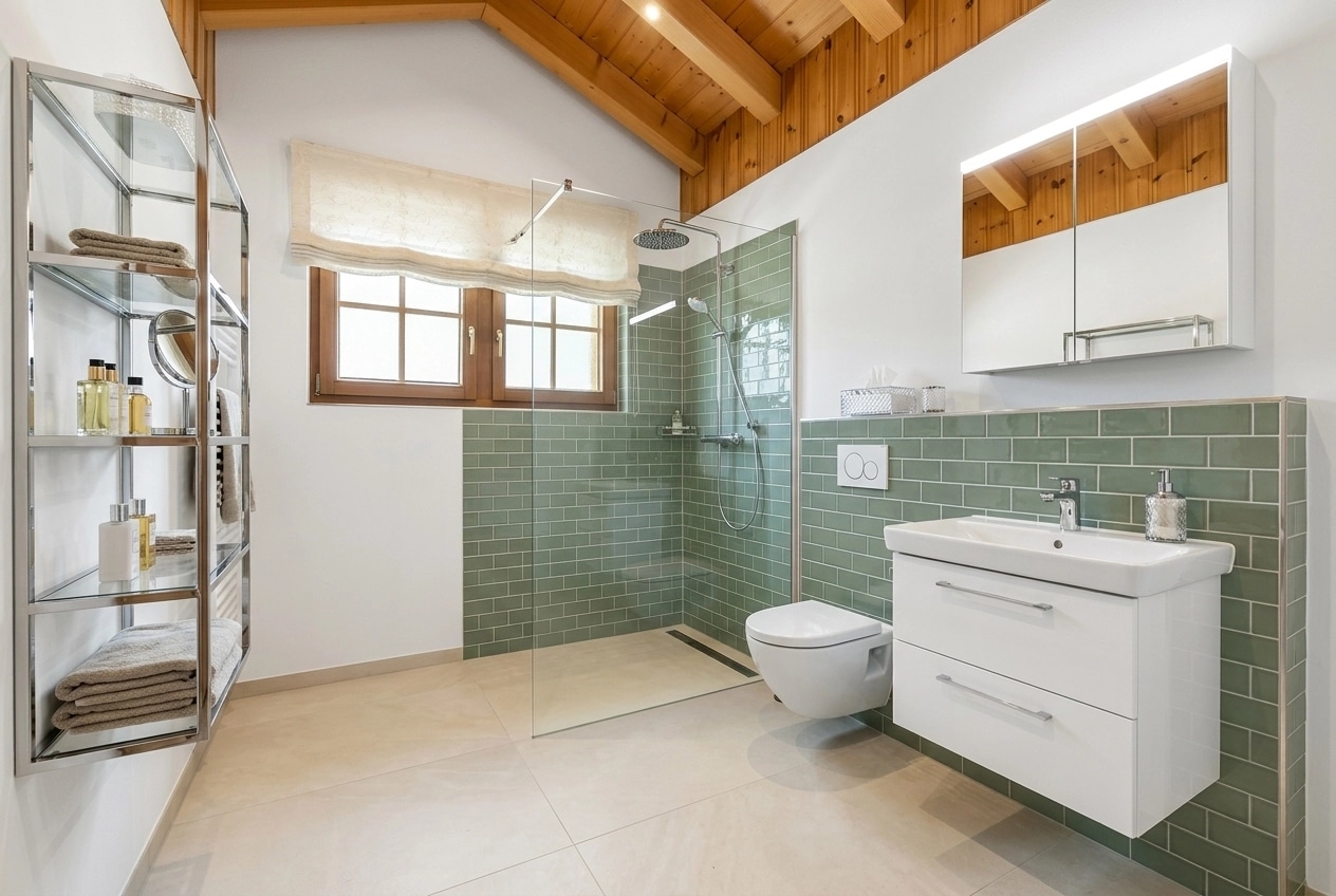 Bathroom interior in Transitional style — photo by GenRoom AI