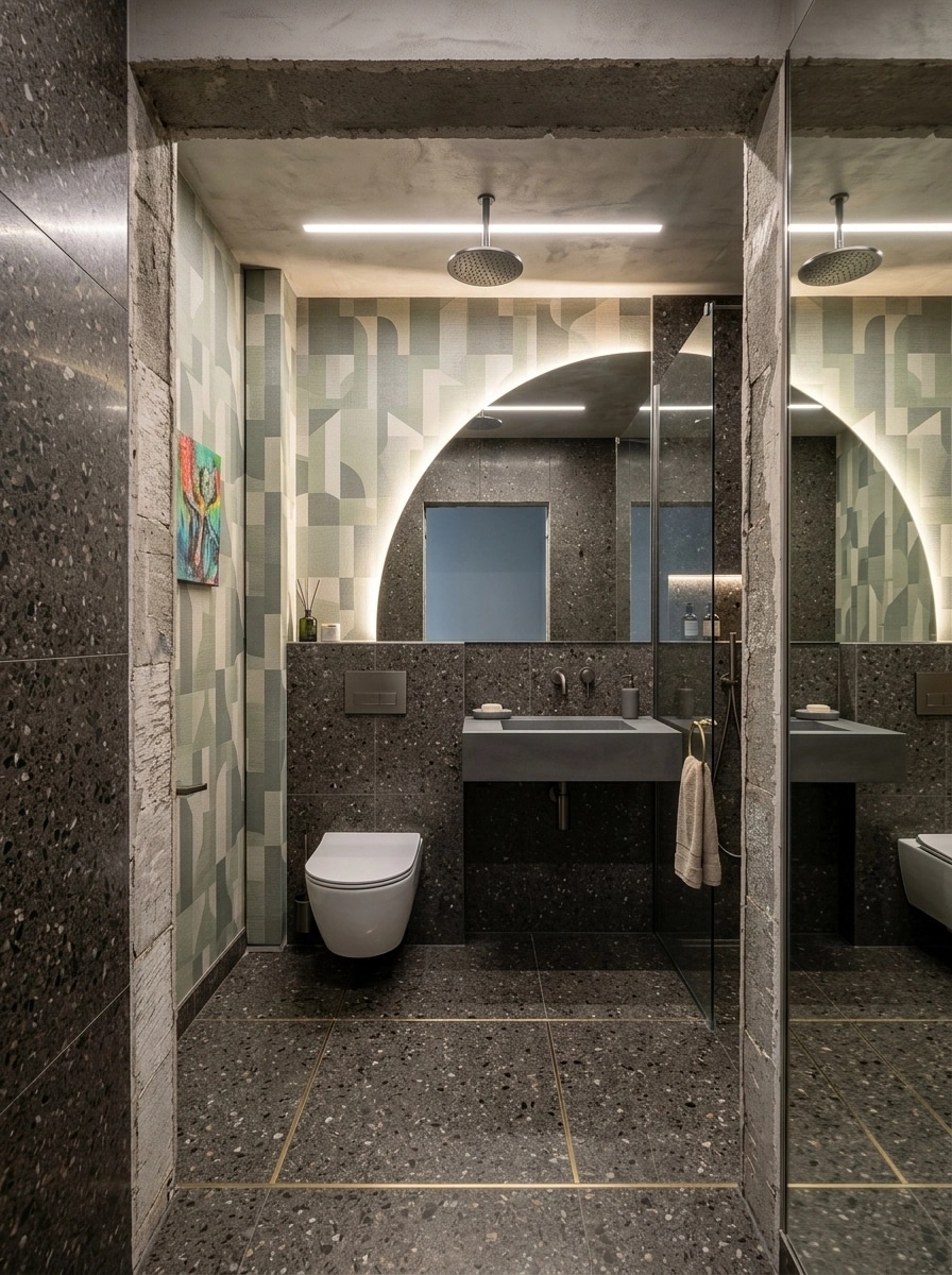 Bathroom interior in Contemporary style — photo by GenRoom AI