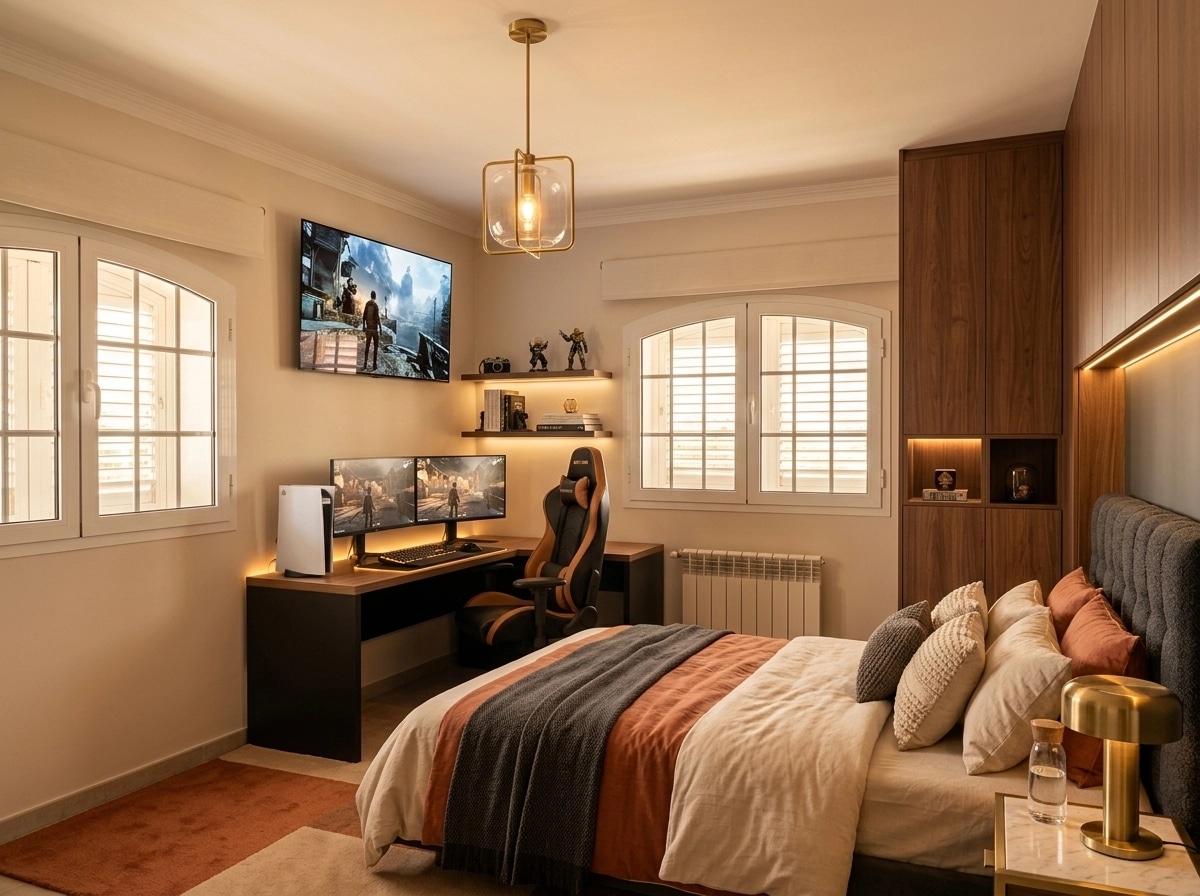 Contemporary Bedroom design — interior photo by GenRoom AI