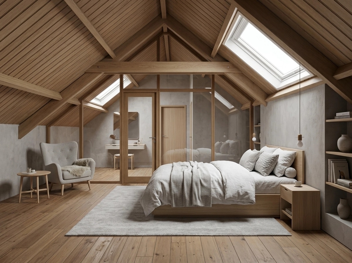 Scandinavian Bedroom design — interior photo by GenRoom AI