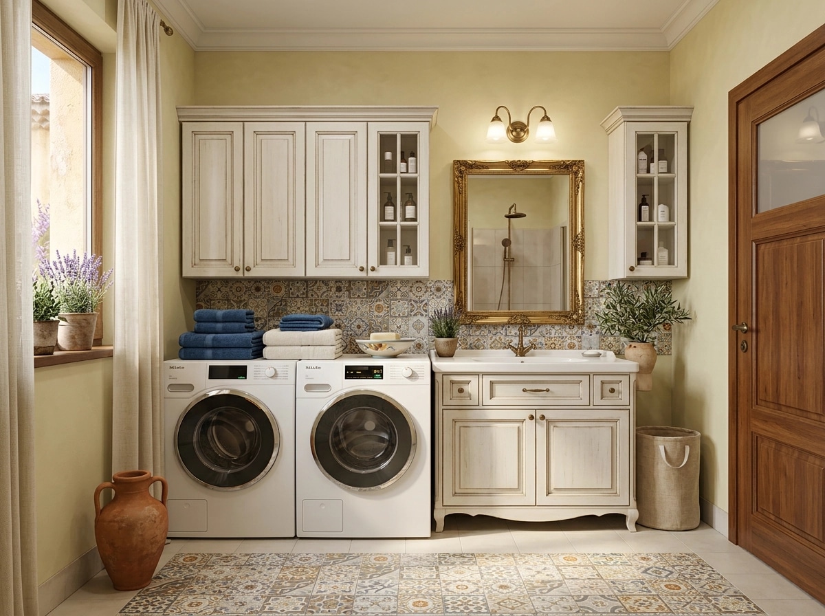 Interior design in Mediterranean style — Bathroom by GenRoom AI