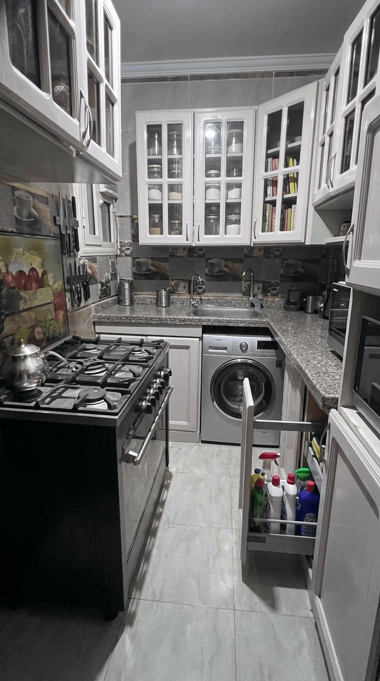 Kitchen interior in Scandinavian style — photo by GenRoom AI