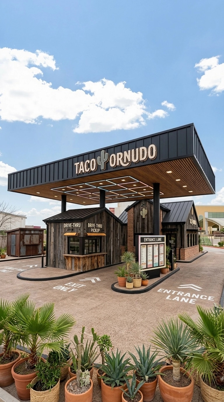 Facade design in Barnhouse Facade style — photo by GenRoom AI