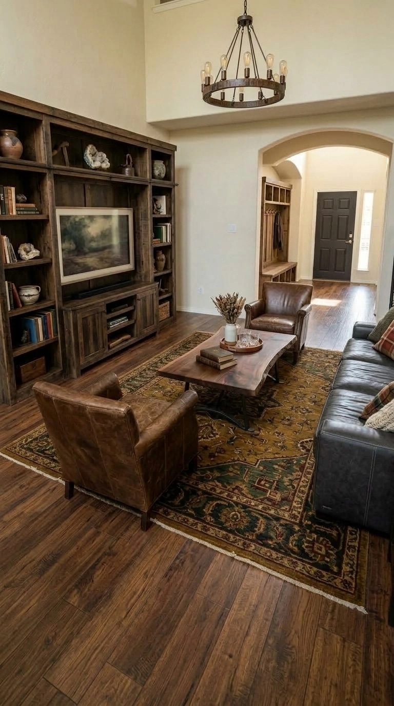 Interior design in Rustic style — Living Room by GenRoom AI