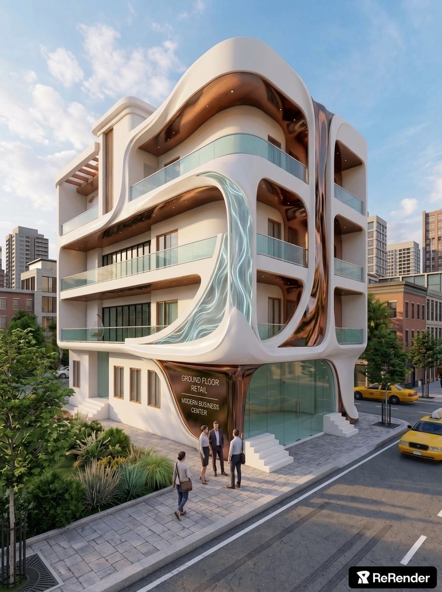 Contemporary Facade Facade design — facade photo by GenRoom AI