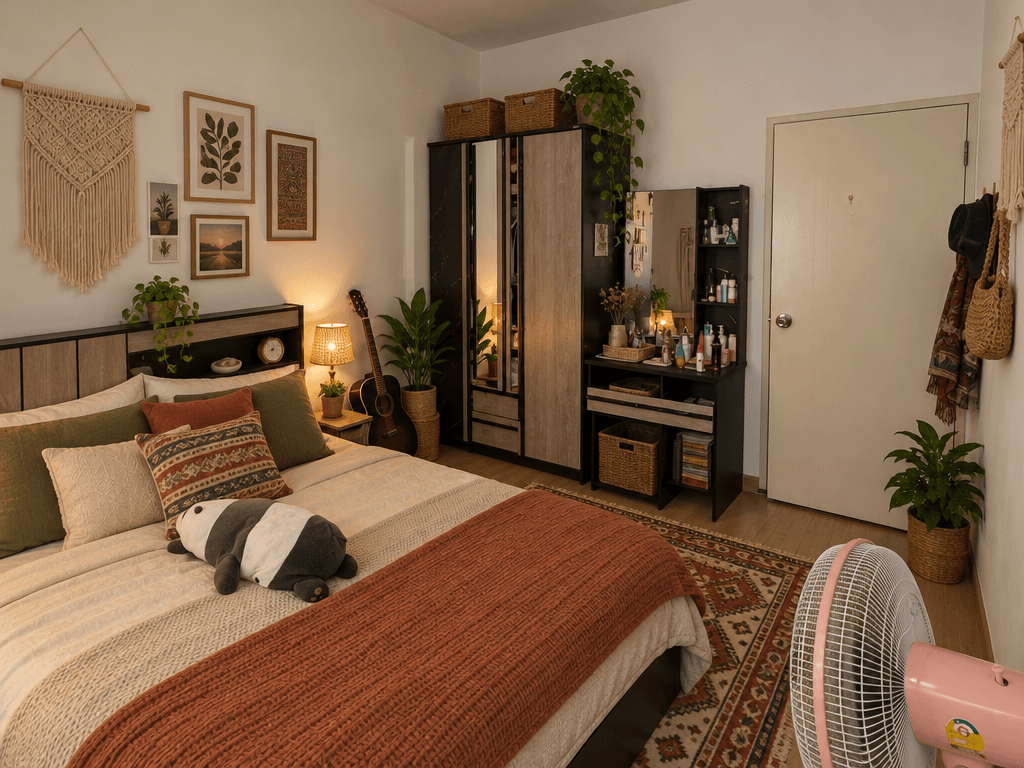 Bohemian Bedroom design — interior photo by GenRoom AI