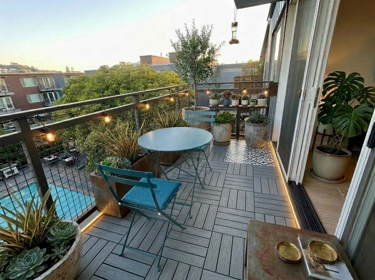 Interior design in Modern Farmhouse style — balcony by GenRoom AI