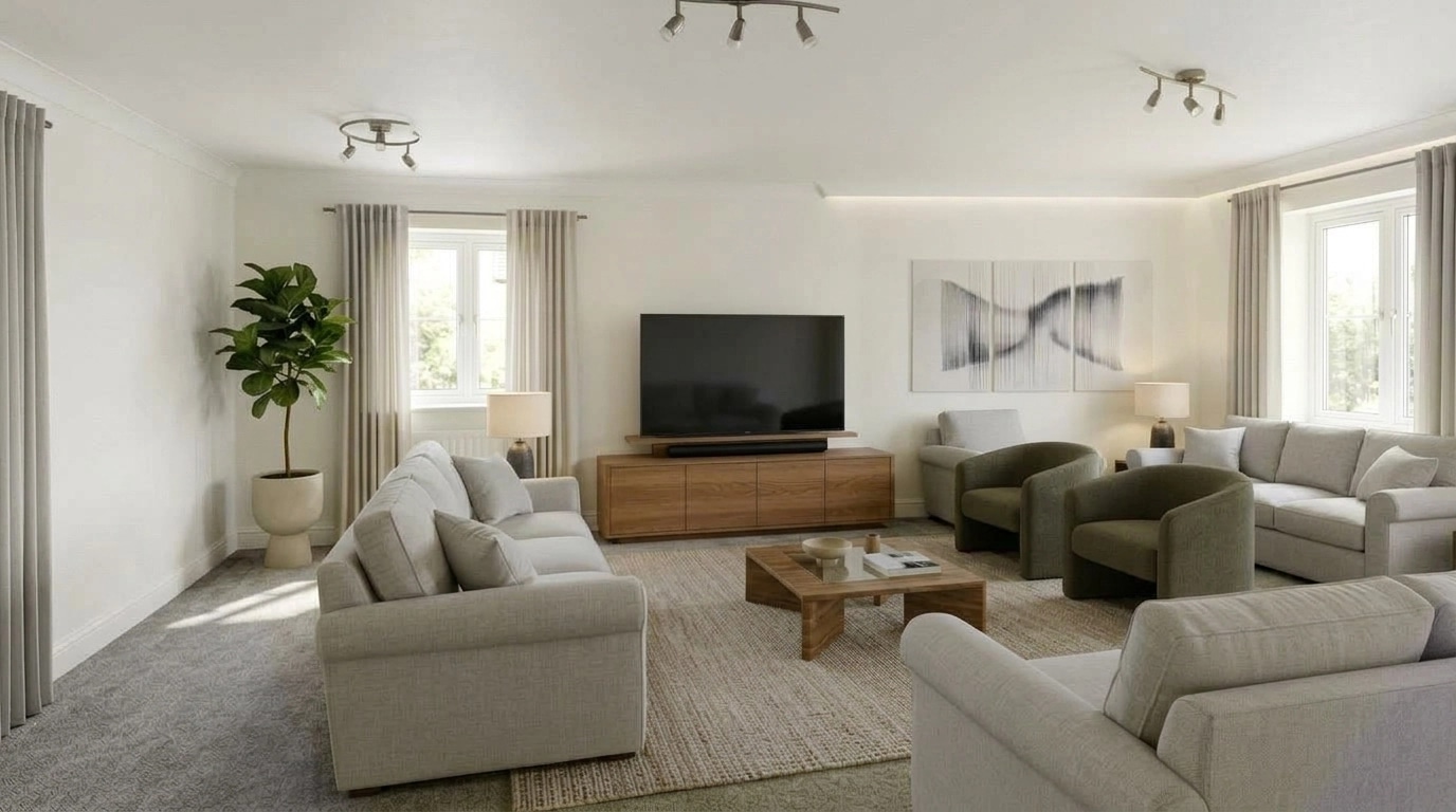 Minimalism Living Room design — interior photo by GenRoom AI