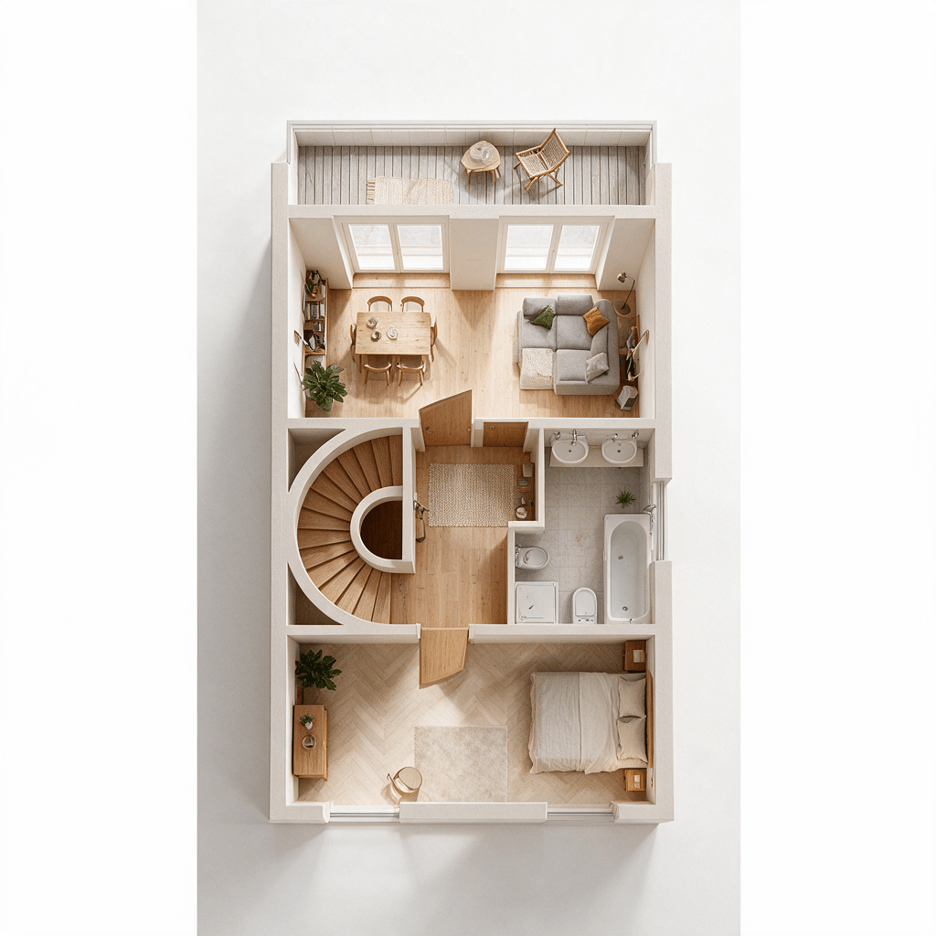 Design de interiores em estilo Scandinavian — Sala de Estar por GenRoom AI