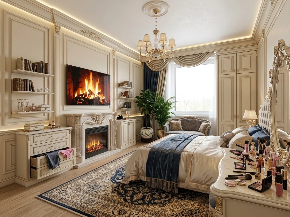 Neoclassic Bedroom design — interior photo by GenRoom AI