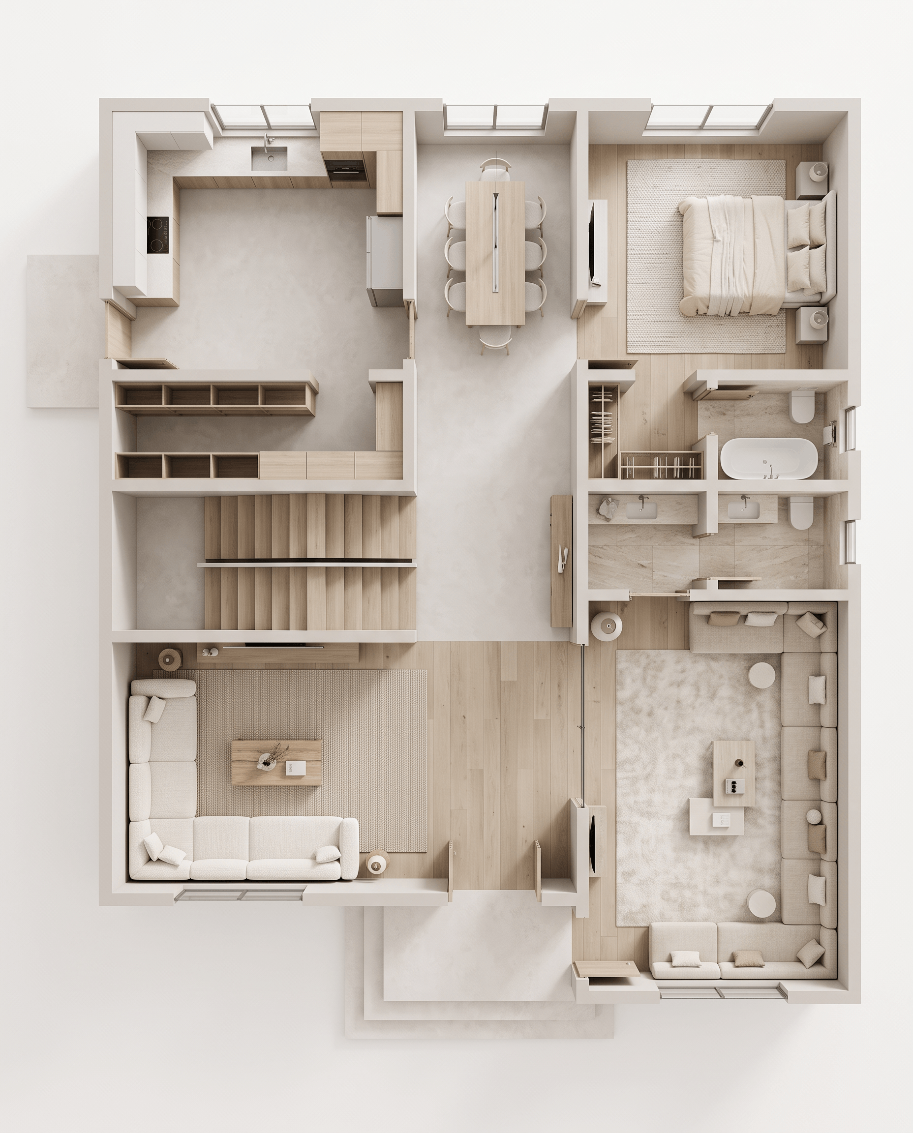 Interior design in Minimalism style — Living Room by GenRoom AI