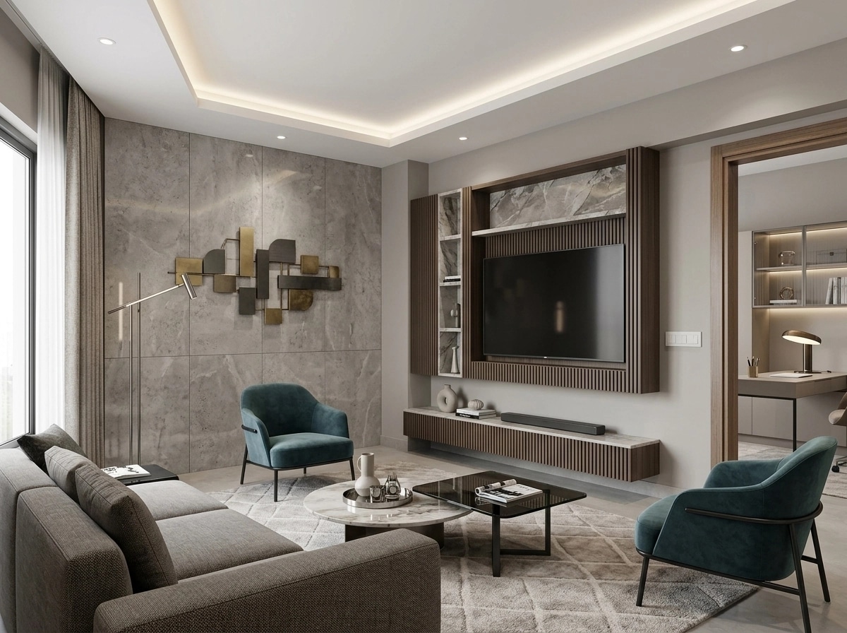 Interior design in Contemporary style — Living Room by GenRoom AI