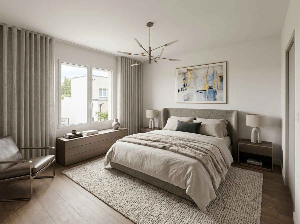 Contemporary Bedroom design — interior photo by GenRoom AI