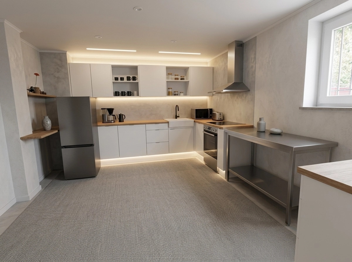 Minimalism Kitchen design — interior photo by GenRoom AI