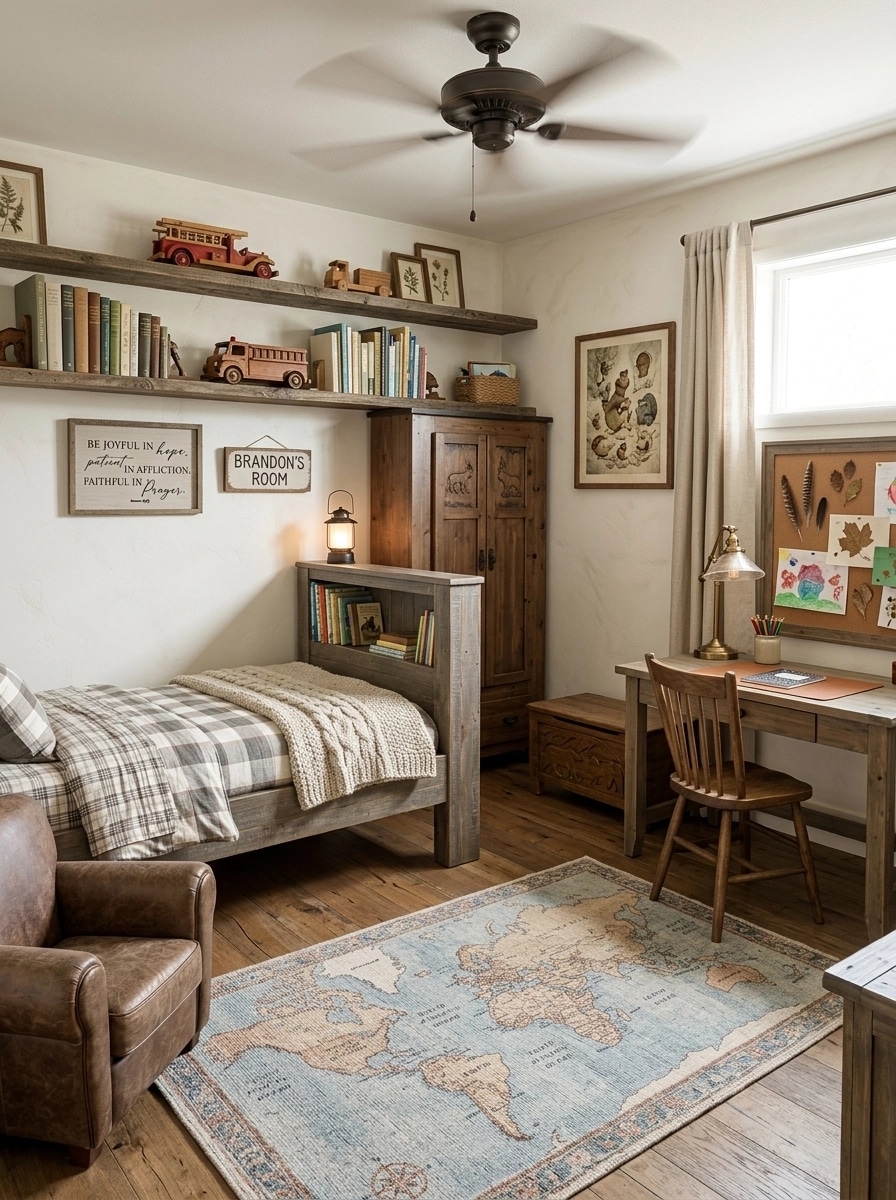 Interior design in Rustic style — Kids Room by GenRoom AI