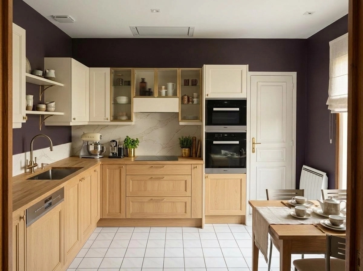 Kitchen interior in Transitional style — photo by GenRoom AI
