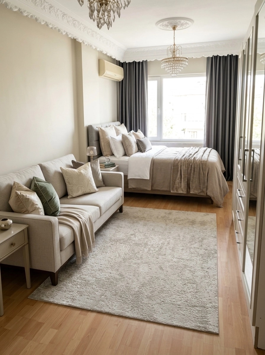 Transitional Bedroom design — interior photo by GenRoom AI