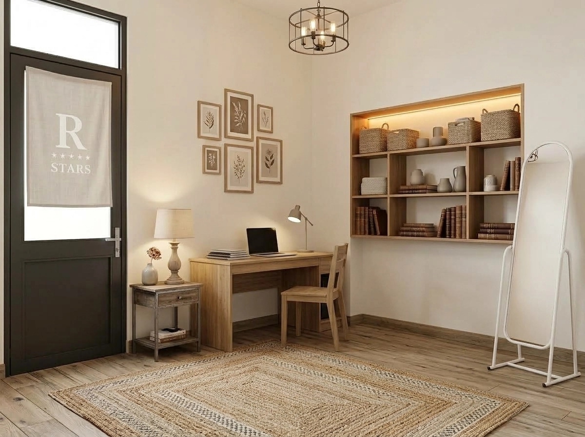 Interior design in Modern Farmhouse style — Bedroom by GenRoom AI