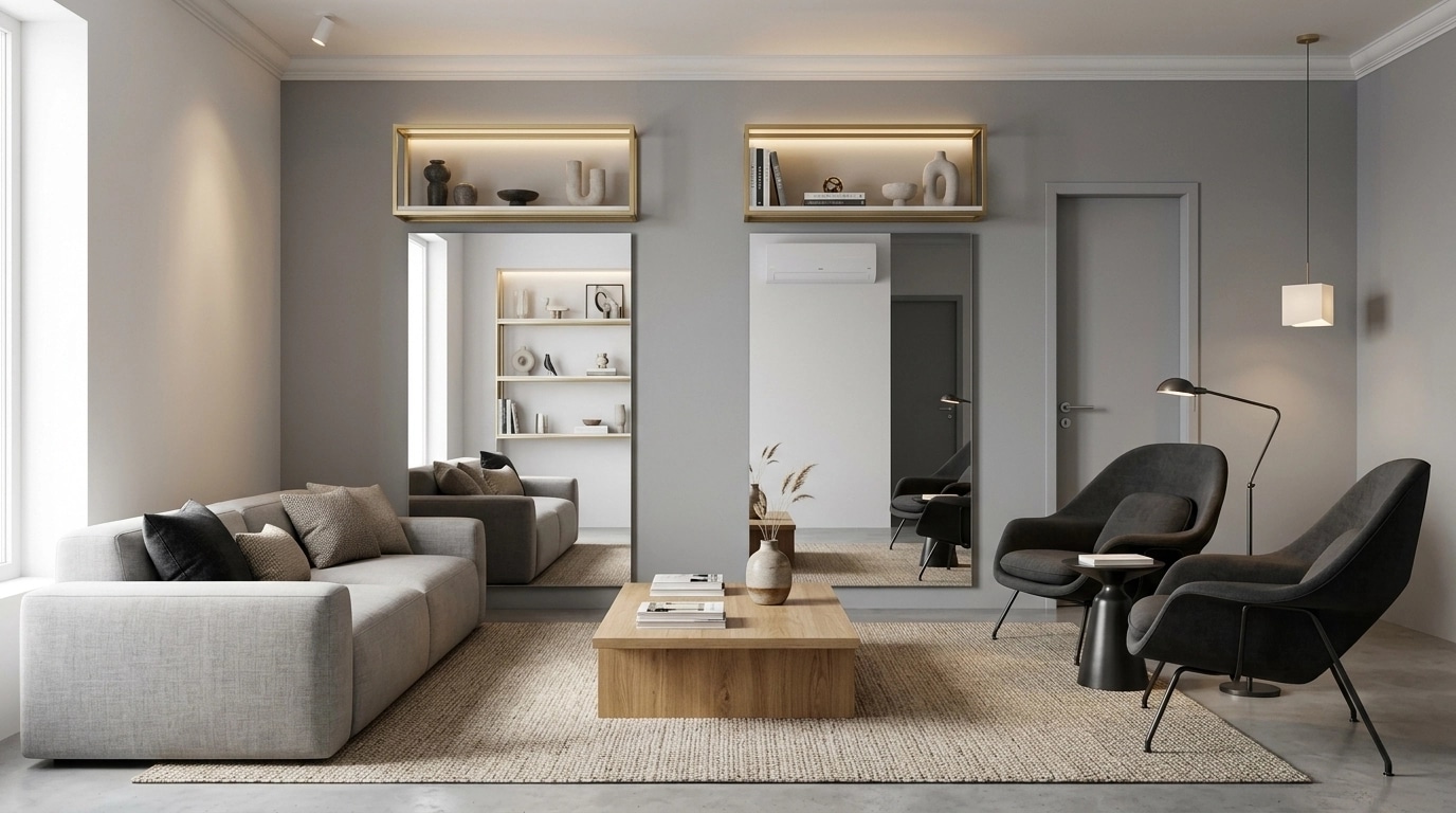 Minimalism Living Room design — interior photo by GenRoom AI