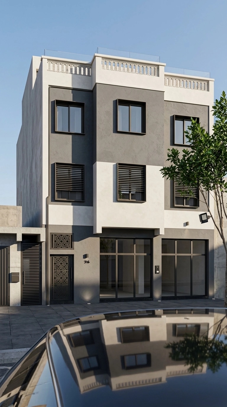 Minimalist Facade Facade design — facade photo by GenRoom AI