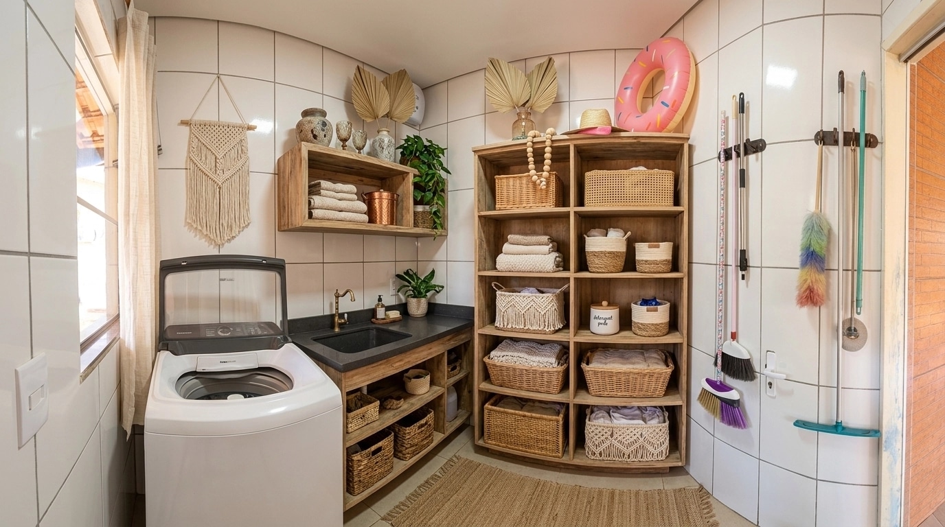 Interior design in Bohemian style — laundry by GenRoom AI