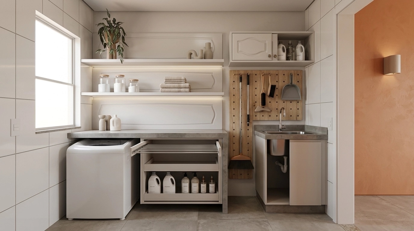 Interior design in Minimalism style — laundry by GenRoom AI